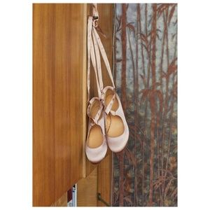 Sezane Satin Nude Ballerina Flats-Limited …